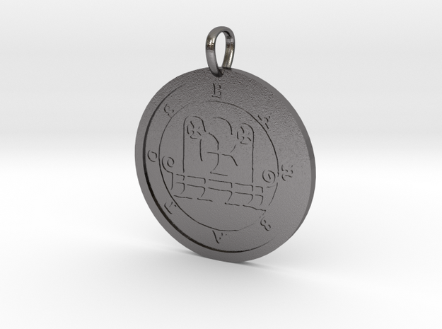 Barbatos Medallion in Polished Nickel Steel