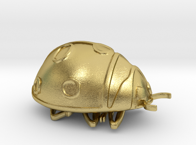 ladybug in Natural Brass