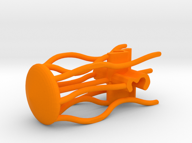 Jellyfish d4 in Orange Processed Versatile Plastic