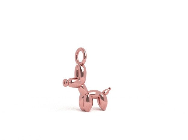 Balloon Dog Pendant in 14k Rose Gold Plated Brass