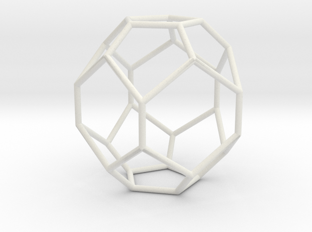Fullerene with 17 faces, no. 1 in White Natural Versatile Plastic