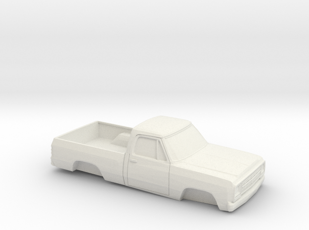 1/32 1972-80 Dodge D-100 in White Natural Versatile Plastic