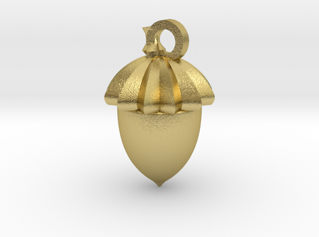 geometric acorn novembre  in Natural Brass