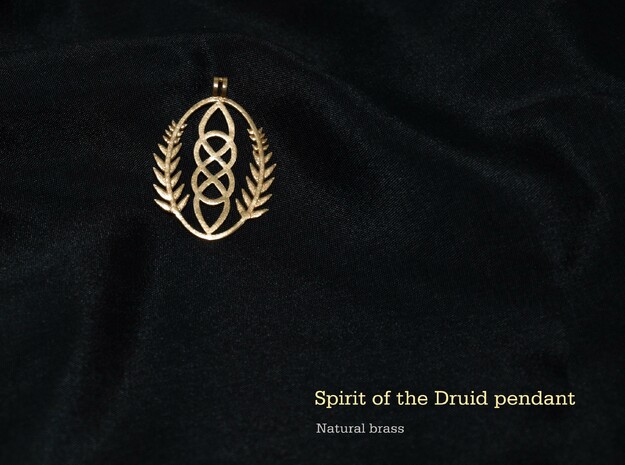 Spirit of the Druid Pendant in Natural Brass