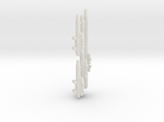 AMM 101 Pylons for VF-1 in White Natural Versatile Plastic: 1:60