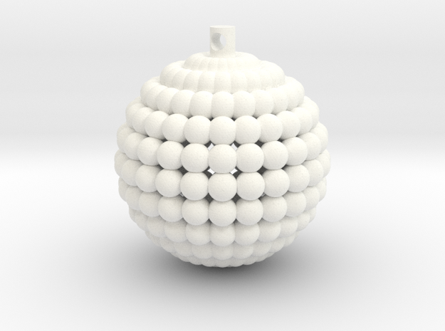 Universe Xmas Ball in White Processed Versatile Plastic