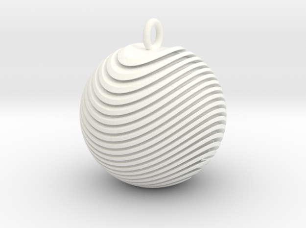 Organio Xmas Ball in White Processed Versatile Plastic