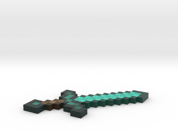 Diamond Sword for Minecraft in Natural Full Color Sandstone