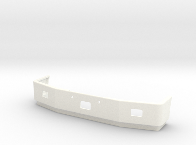 Peterbilt 377SBA Front Bumper in White Processed Versatile Plastic