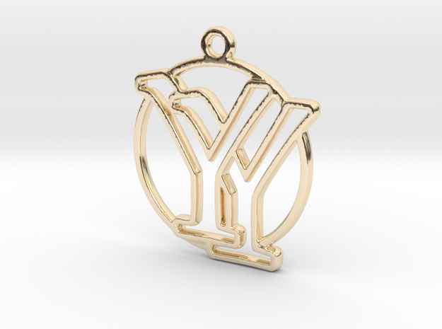 Y&Y Monogram in 14k Gold Plated Brass