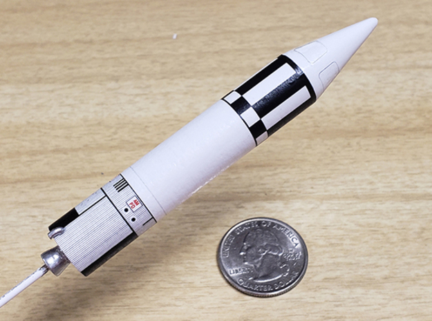 1/200 Jupiter Rocket in White Natural Versatile Plastic