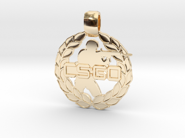CS:GO - Soldier Pendant in 14K Yellow Gold