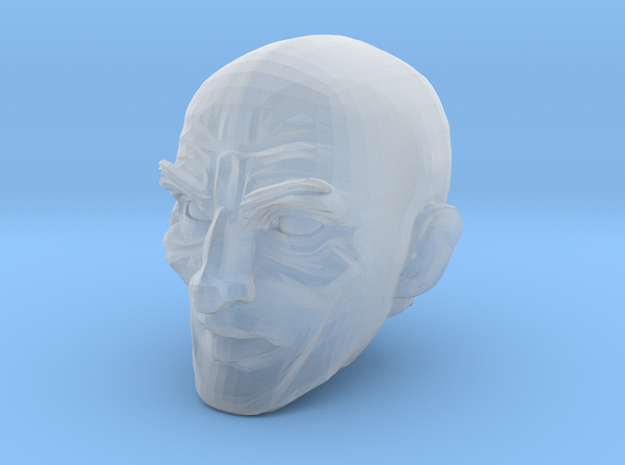 Bald Head 4 in Smooth Fine Detail Plastic
