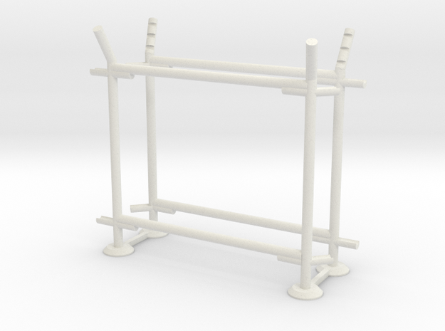 10' Fence Frame - 45 deg L/Out (2 ea.) in White Natural Versatile Plastic: 1:87 - HO