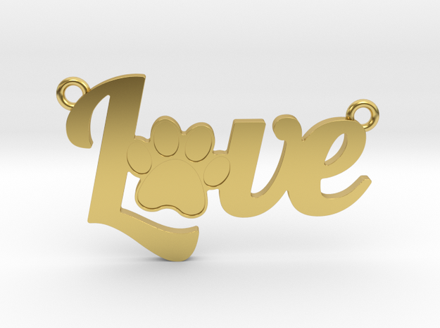 Unconditional Love II Pendant in Polished Brass