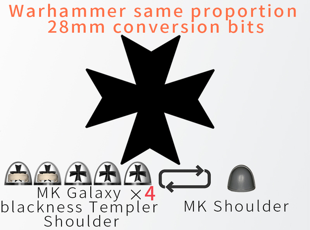 MK Galaxy blackness Templer Shoulder in Smooth Fine Detail Plastic