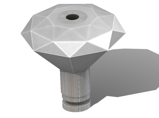 Diamond Drip Tip 2 in White Processed Versatile Plastic