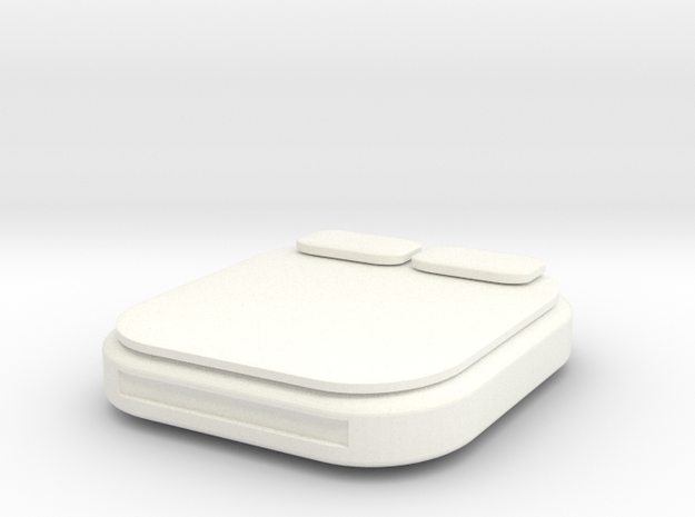 HO Scale King Bed in White Processed Versatile Plastic