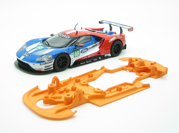 PSSX00801 Chassis for Scalextric Ford GT GTE in White Natural Versatile Plastic