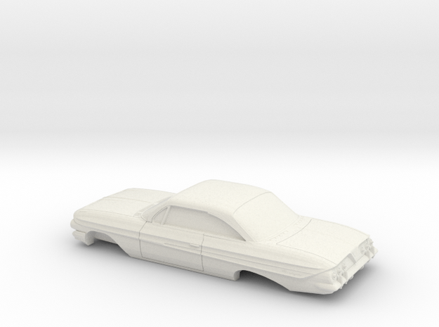 1/32 1961 Chevrolet Impala Coupe Shell in White Natural Versatile Plastic