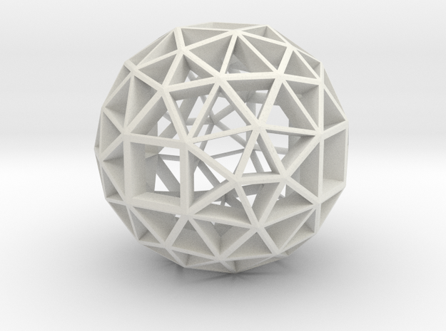 108mm gmtrx f134 skeletal polyhedron in White Natural Versatile Plastic