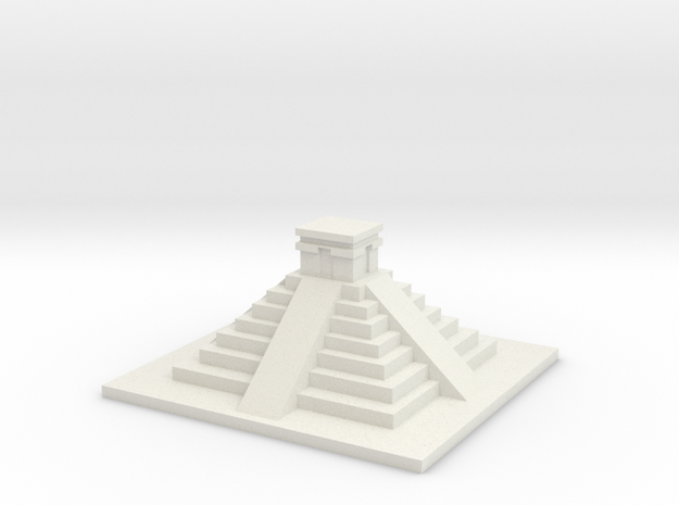 Mayan Pyramid in White Natural Versatile Plastic
