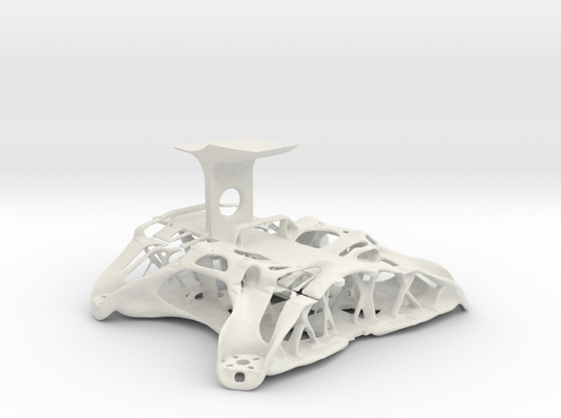 Chassis FPV Drone 50% Scale in White Natural Versatile Plastic