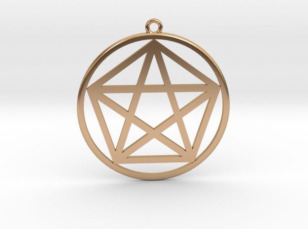 Pentagram in Polished Bronze