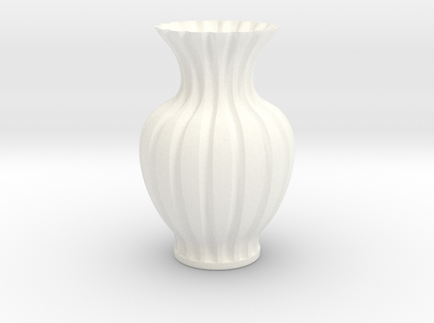 Vase-20 in White Processed Versatile Plastic