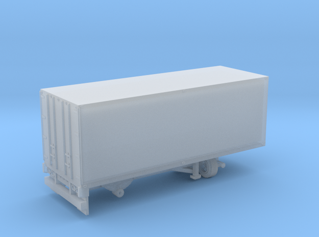 1-87 Scale Transit 19ft Trailer Single Axle in Smooth Fine Detail Plastic