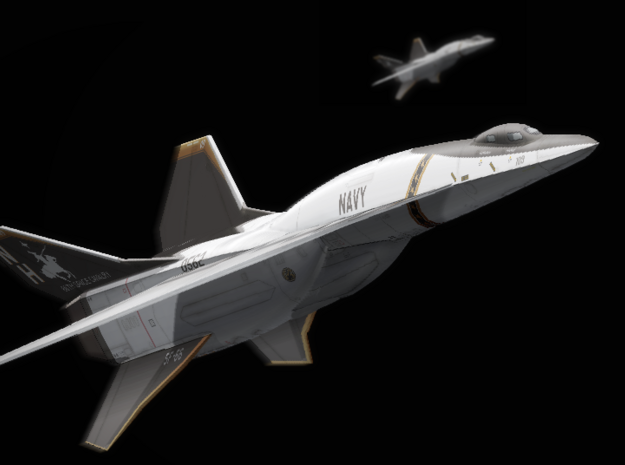 RS-77 "Activator" Space Fighter in Black Natural Versatile Plastic: 6mm