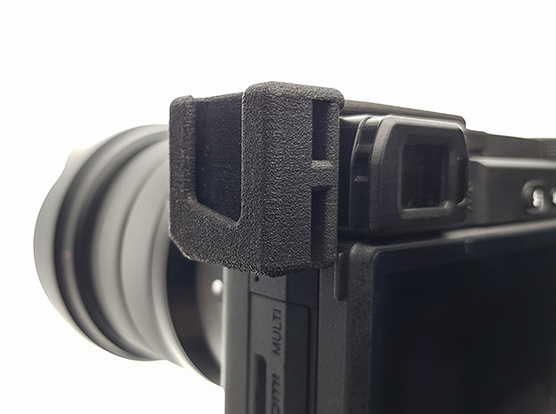 Vlogging Mic Mount - Sony A6400, 6300, 6000, 6500 in Black Natural Versatile Plastic