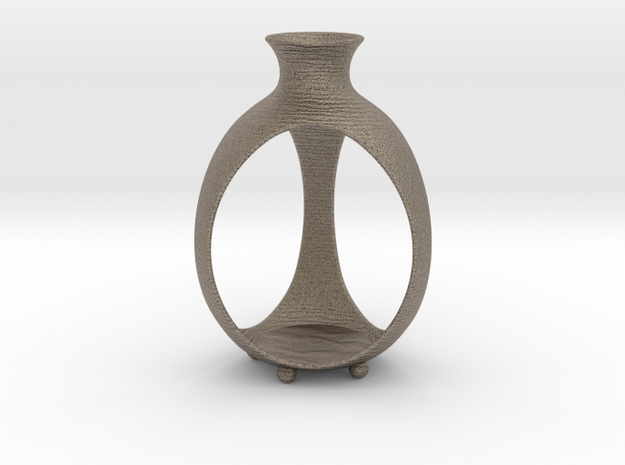 Candle holder | Bud in Matte Bronzed-Silver Steel