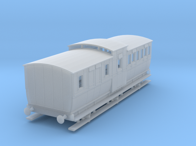 0-152fs-mgwr-6w-brake-3rd-coach in Smooth Fine Detail Plastic