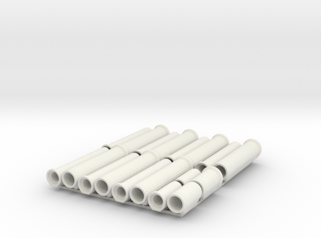 1/87 HO Betonrohr DN300 + DN400 B-KF-GM 2500/1000  in White Natural Versatile Plastic