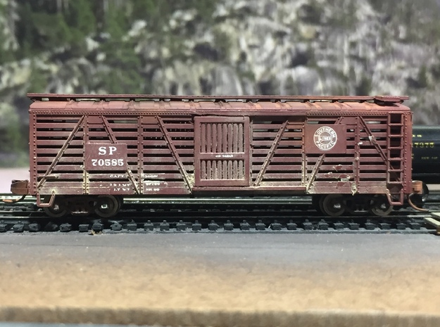 N Scale Southern Pacific (SP) Style Stock Car Door in Smooth Fine Detail Plastic