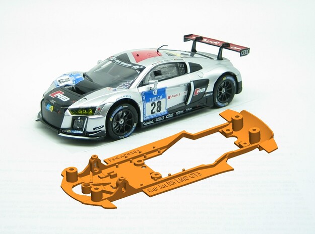 PSCA00201 Chassis for Carrera Audi R8 LMS GT3 in White Natural Versatile Plastic