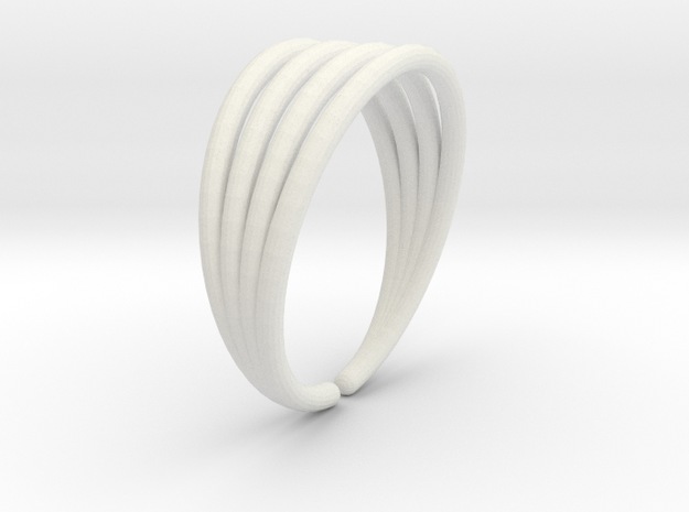 Line ring in White Natural Versatile Plastic