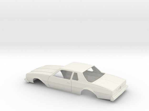 1/25 1977-78 Chevrolet Caprice Coupe Shell in White Natural Versatile Plastic