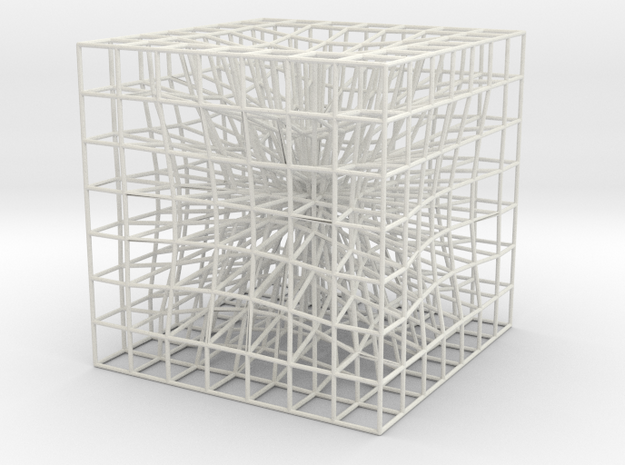 3D spacetime deformation representation in White Natural Versatile Plastic