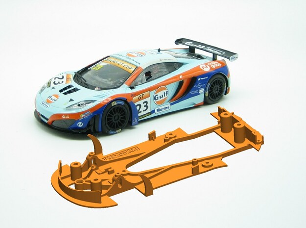 PSSX00204 Chassis Scalextric McLaren MP4-12 in White Natural Versatile Plastic