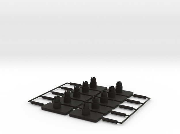 Rear Bumper Trim Clip Set for a Scirocco MK1 in Black Natural Versatile Plastic