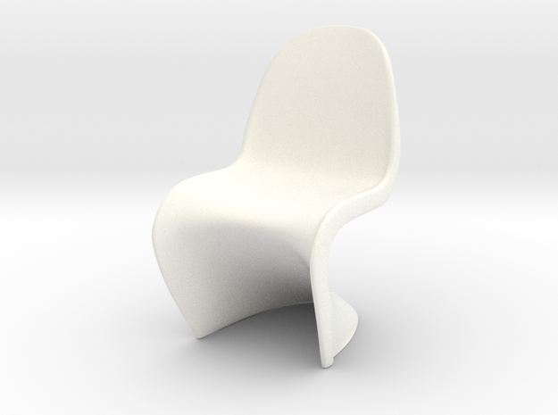 Panton Chair 1:10 (1/2") Scale  in White Processed Versatile Plastic