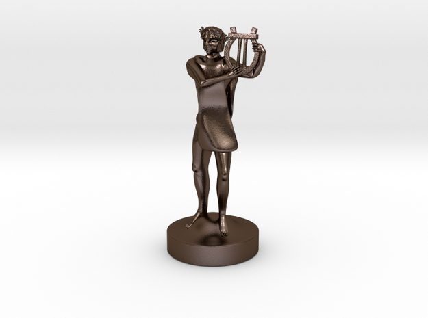 Apollo Statue in Polished Bronze Steel: Medium