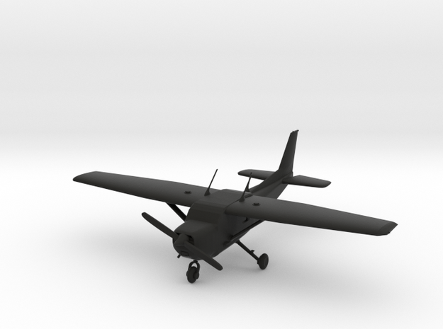 Cessna C172 Skyhawk in Black Natural Versatile Plastic: 1:56