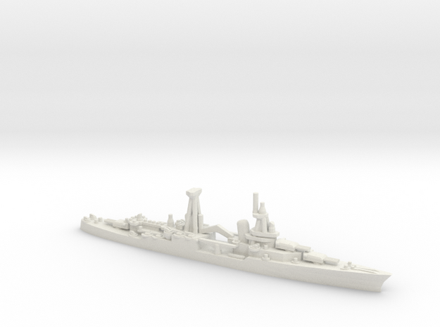 US Northampton-Class Cruiser in White Natural Versatile Plastic: 1:1800