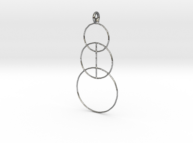 Snowman Pendant in Polished Silver
