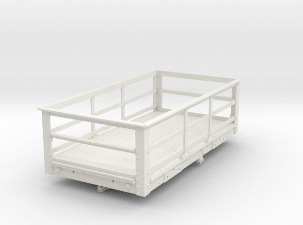 FRB14 FR  Ton Slate Wagon, Braked SM32 in White Natural Versatile Plastic