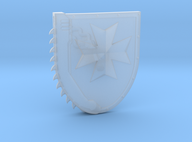 Left-handed Chainshield (Temple Cross design) in Smooth Fine Detail Plastic: Small