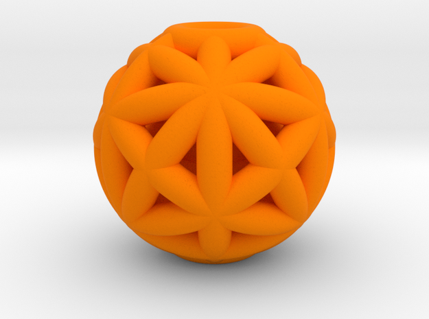 torus_pearl_type6_thick in Orange Processed Versatile Plastic: Medium